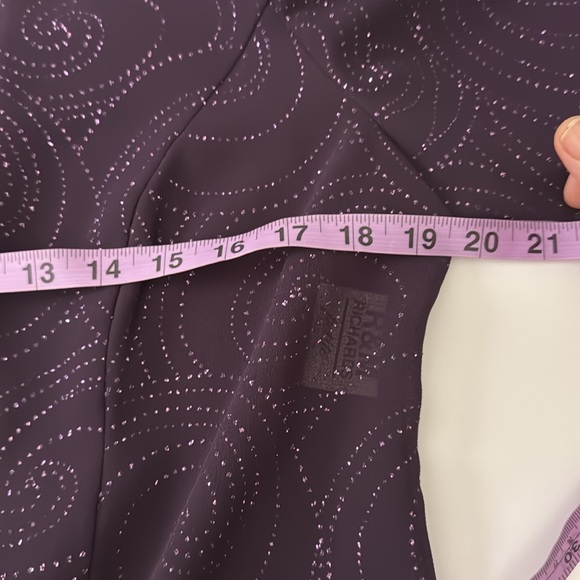 R & M Richards Size LP Purple Sheer Sparkly Over Shirt Pretty Brooch like Clasp - Picture 8 of 8